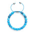 Quartz bleu | Argent | Bracelet macramé caillou pierre gemme